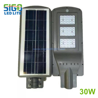 All in one solar security light 30W for countryside road wholesale